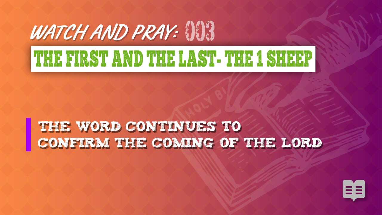 WATCH AND PRAY 003- THE FIRST AND THE LAST- THE 1 SHEEP