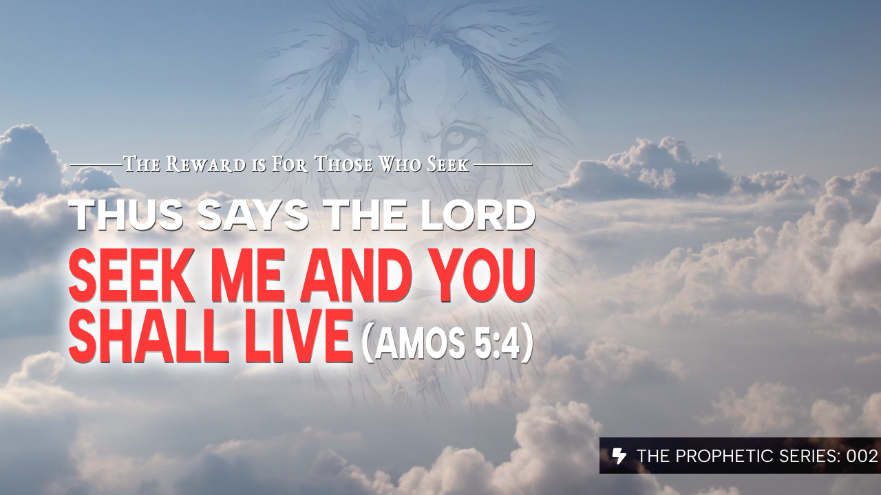 THE PROPHETIC SERIES (002): THE REWARD IS FOR THOSE WHO SEEK
