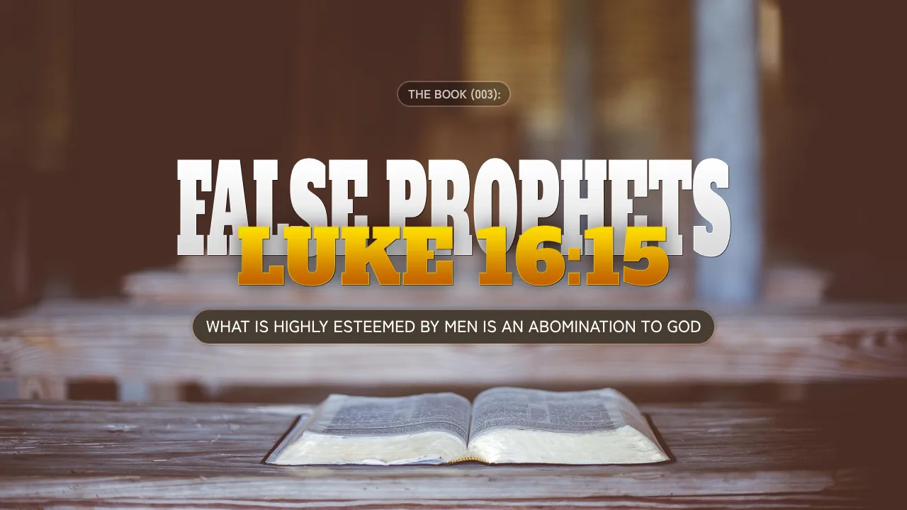 THE BOOK (003): FALSE PROPHETS (Luke 16:15)