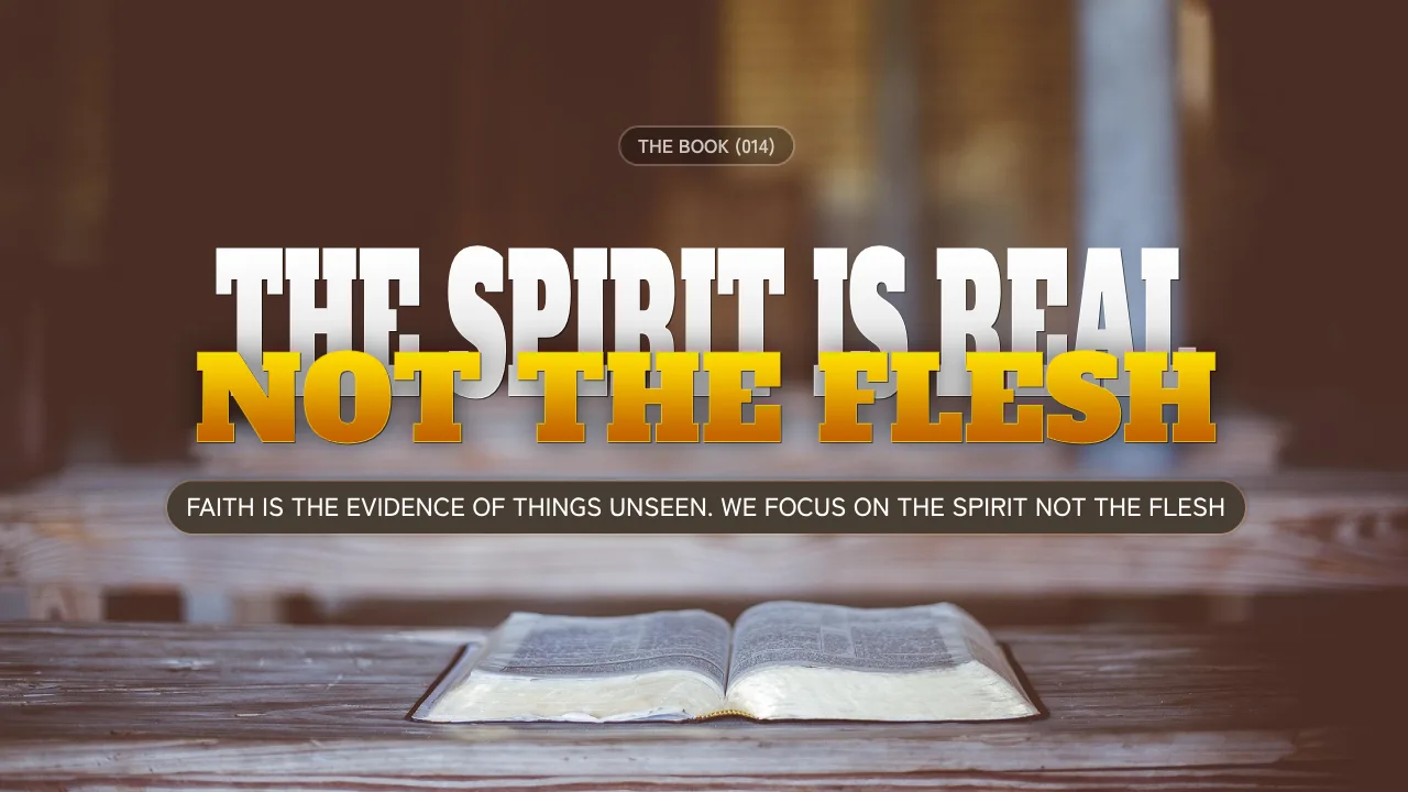 THE BOOK (014): THE SPIRIT IS REAL, NOT THE FLESH